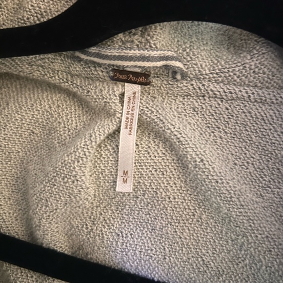 DONATED Free People double weave layered hooded hood we the jean denim jacket - Picture 6 of 8